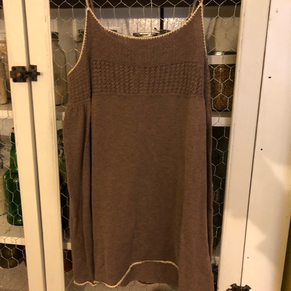 Crochet-trimmed tank